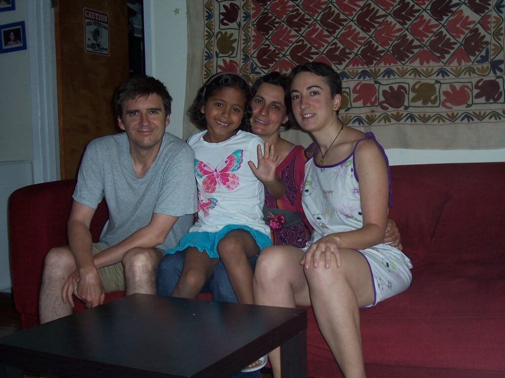 2011'VI. Con mis compañeros de piso: Miguel, Marta y Ana