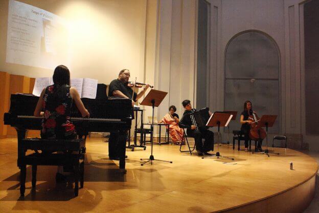 2010'VI'26. Concierto monográfico en Alcalá - María Silvera, Pablo Gastaminza, Teresa Manzanero y Laura Giménez, tocando 'Tango nº 2'