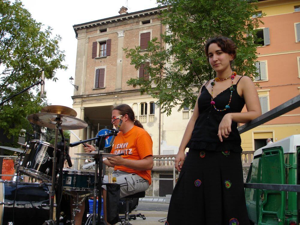 2006'VI. El Almansa Quartet actúa en Italia - preparando el concierto, Muñoz a la batería y yo hacia el piano