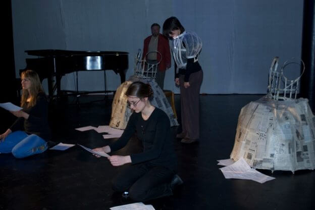 2011'IV'24. 'Triangle' en el NYU Black Box Theater - ensayo con John Gilbert