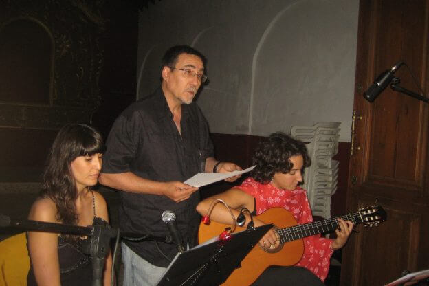 2010'VII'16, Oria. Concierto monográfico de mis canciones 'Darle luz al silencio' - con la soprano Laura Moyano y el poeta Paco Domene