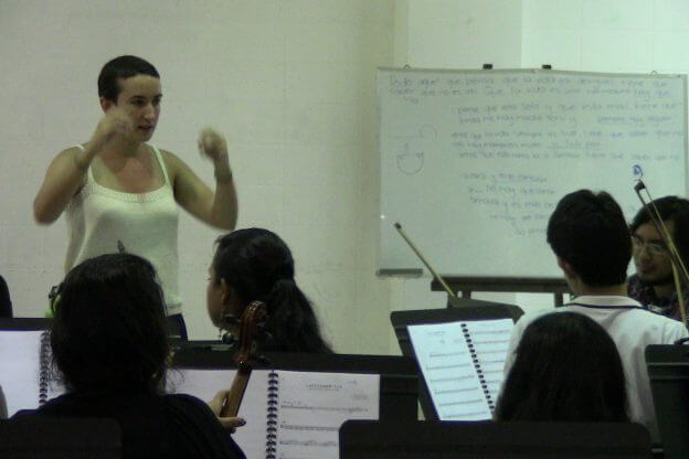 2012'VIII. El Salvador. Ensayando con la Orquesta Juvenil Nacional