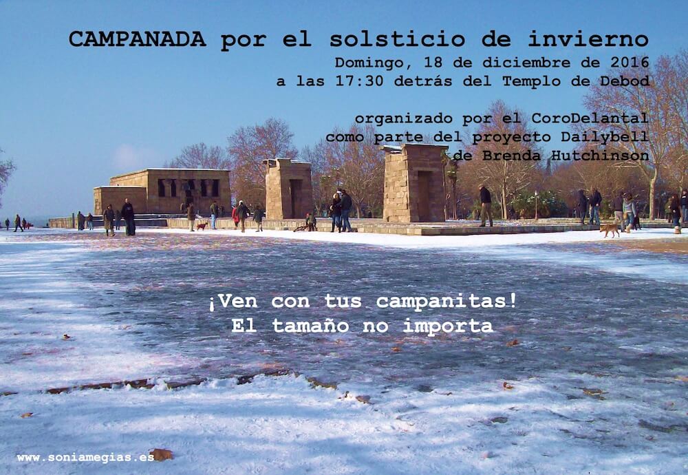 2016'XII'18. Madrid. Campanada por el solsticio de invierno - cartel