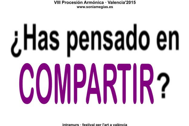 2015'X'31. Valencia. VIII Procesión armónica - pegatina COMPARTIR