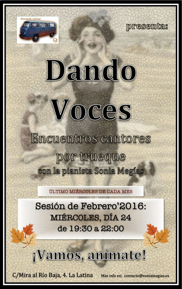 2016'II'24. Dando Voces en febrero'2016 - cartel